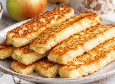 Вместо надоевших сырников и оладий беру пачку творога с яблоком и делаю гору вкуснятины к чаю — ленивые полосочки за 15 минут