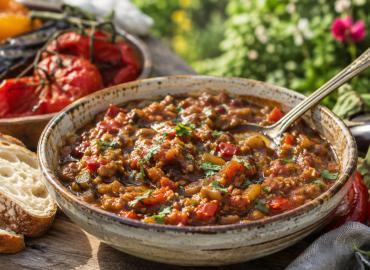 Из баклажанов, перцев и помидоров делаю соус «Дачный» — к мясу, на хлеб и просто вместо кетчупа